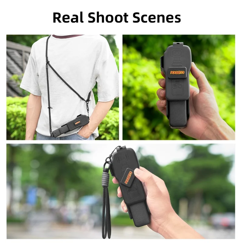 BRDRC Capa Protetora para DJI Osmo Pocket 3 com Abertura Flip e Alça