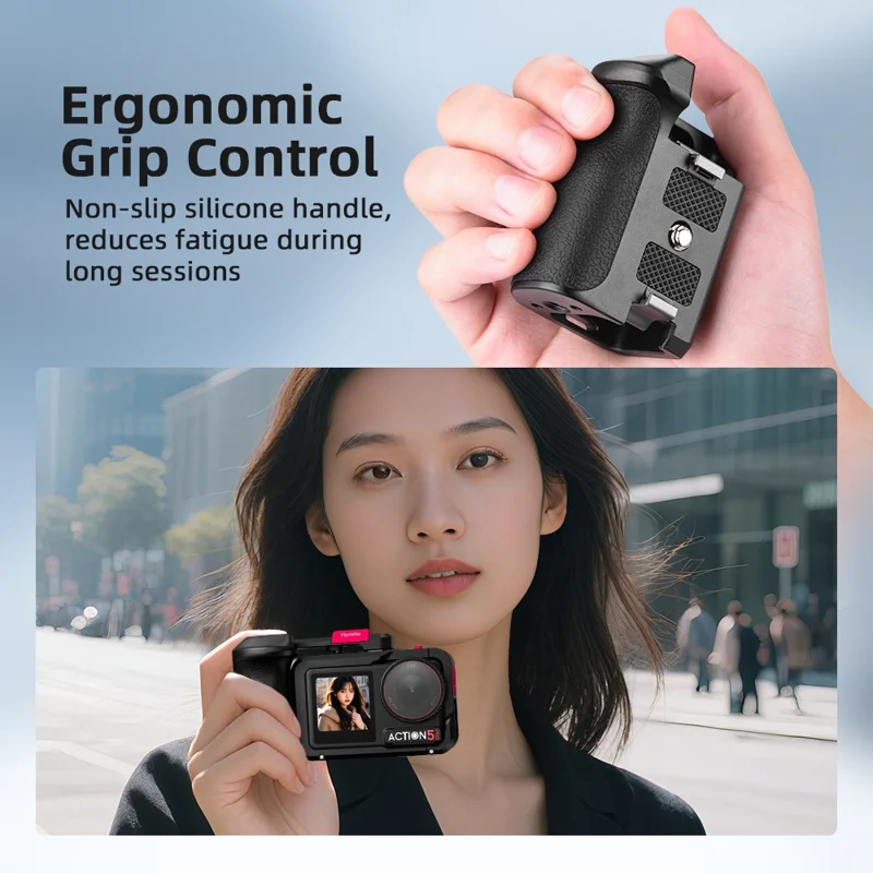Набор ручек для уличной фотографии Flymile Street для DJI Osmo Action 5 Pro / 4 / 3 Алюминиевый сплав Набор клеток для камер