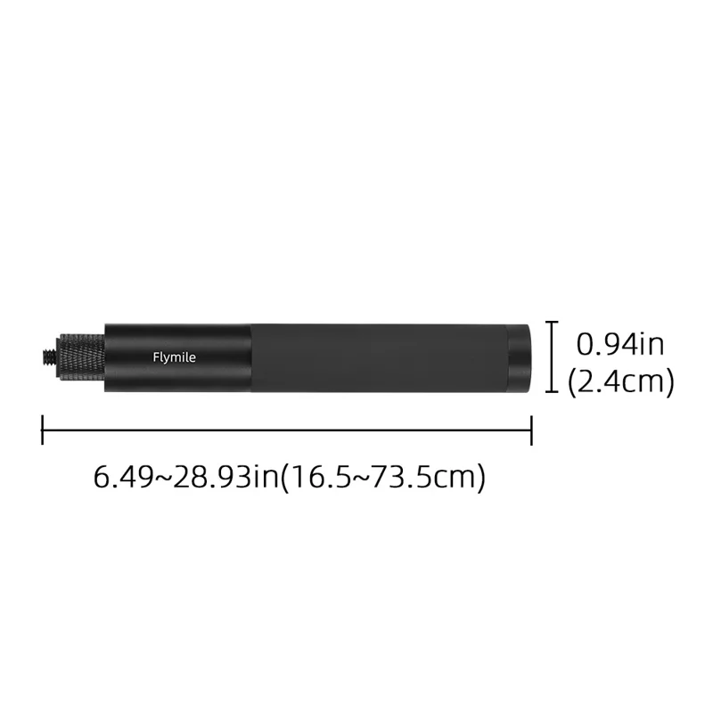 FLYMILE Action Camera Selfie Stick Extendable Pole Telescopic Handheld Monopod