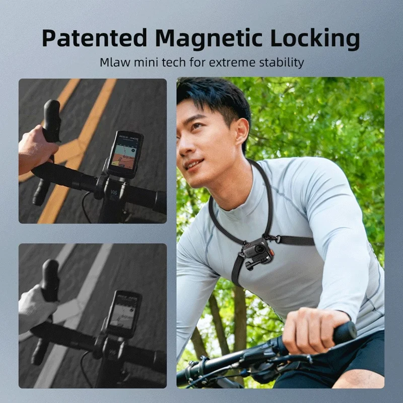 FLYMILE Quick Release Neck Mount Bracket with Strap for Action Cameras Hanging Neck Holder