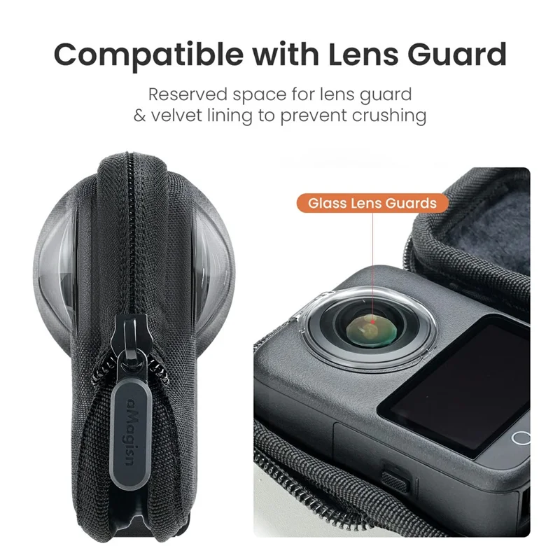 Bolsa de Armazenamento Portátil Protetora de EVA para Câmera de Ação DJI Osmo 360