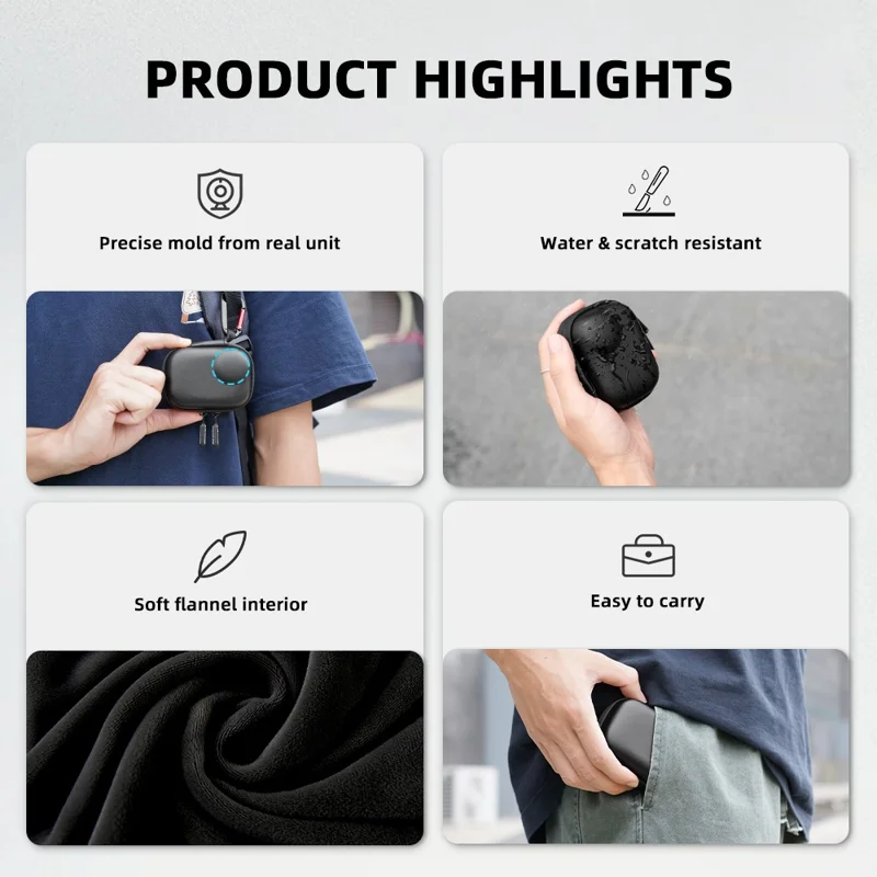 FLYMILE For Insta360 Go Ultra Storage Bag Shockproof Camera Carrying Case Protective Cover
