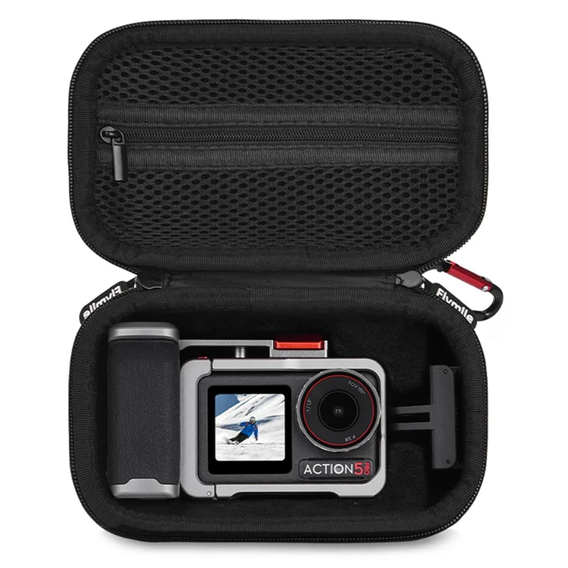Bolsa de almacenamiento FLYMILE para DJI Osmo Action 3 / 4 / 5 Pro Street Photography Kit Estuche protector con correa para la muñeca