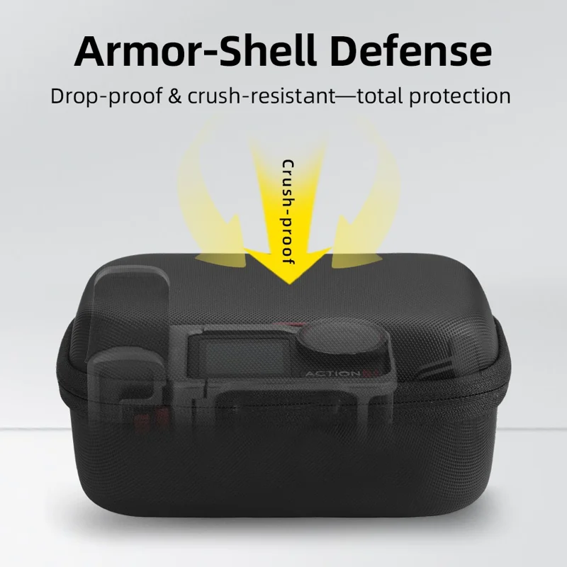 Bolsa de almacenamiento FLYMILE para DJI Osmo Action 3 / 4 / 5 Pro Street Photography Kit Estuche protector con correa para la muñeca