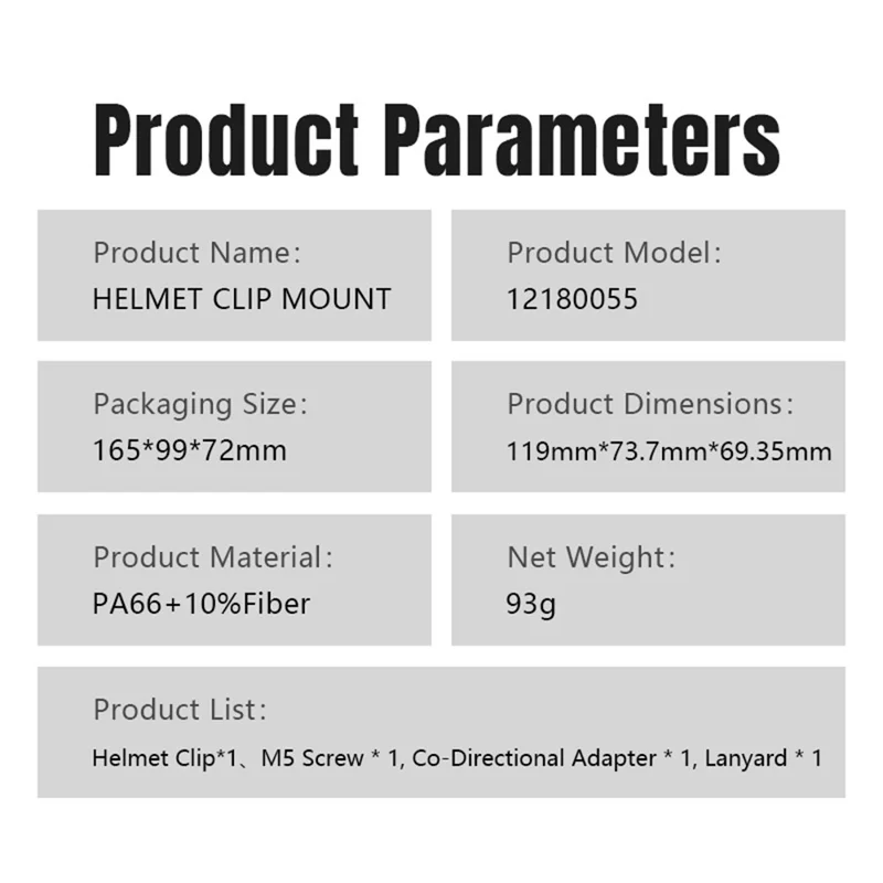 STARTRC For Motorcycle Helmet Universal Action Camera Mount Clamp Adjustable Angle Secure Fixation