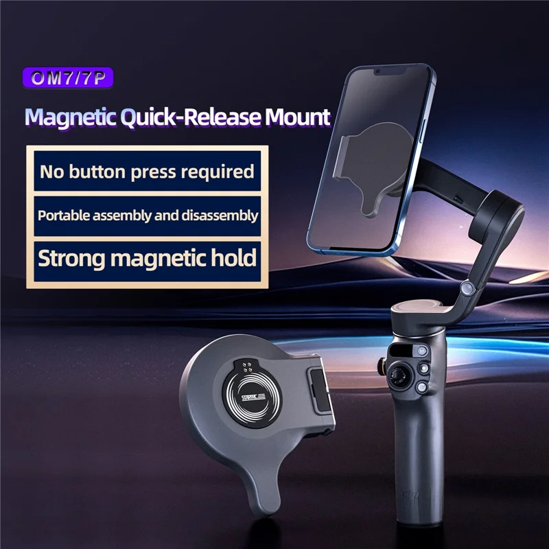 STARTRC For DJI Osmo Mobile 7  /  7 Pro Magnetic Stand Phone Holder Compatible with Smart Tracking Module