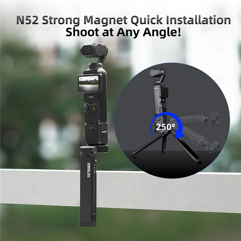 STARTRC for Action Cameras Foldable Magnetic Tripod Foldable Aluminum Alloy 1 / 4 Thread Mount