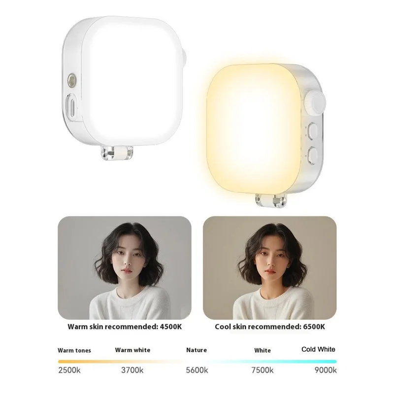 TELESIN P5-BGD-03 RGB Color Magnetic Ice Cube Light Mini Photography Fill Light Phone Stand