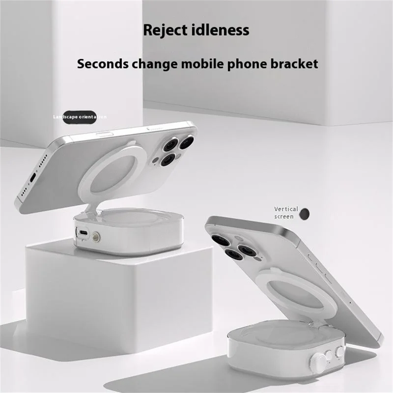 TELESIN P5-BGD-03 RGB Color Magnetic Ice Cube Light Mini Photography Fill Light Phone Stand