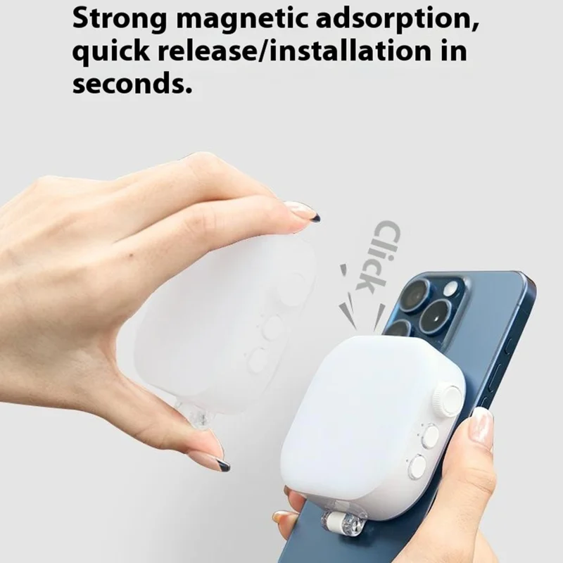 TELESIN P5-BGD-03 RGB Color Magnetic Ice Cube Light Mini Photography Fill Light Phone Stand