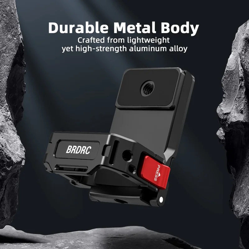 BRDRC For DJI Osmo Pocket 3 Multifuctional Magnetic Bracket Mount Expansion Adapter with Wrist Strap