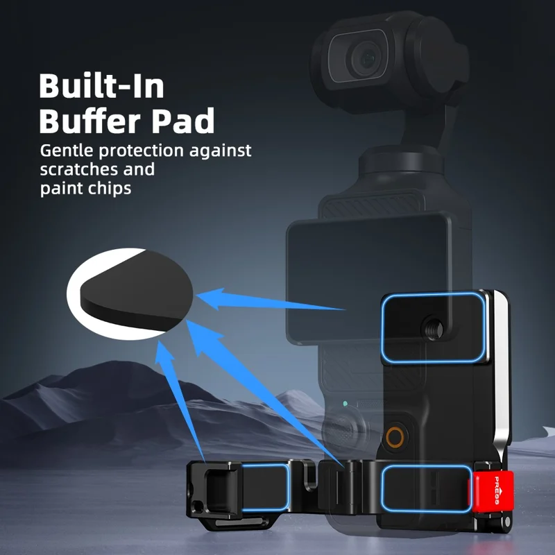 BRDRC For DJI Osmo Pocket 3 Multifuctional Magnetic Bracket Mount Expansion Adapter with Wrist Strap