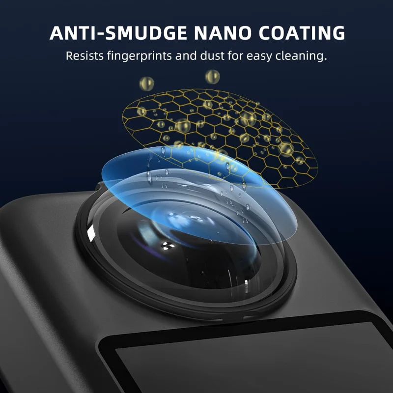 2 Peças para Câmera Panorâmica DJI OSMO 360, Protetor de Lente de Vidro Temperado de Dureza 6H