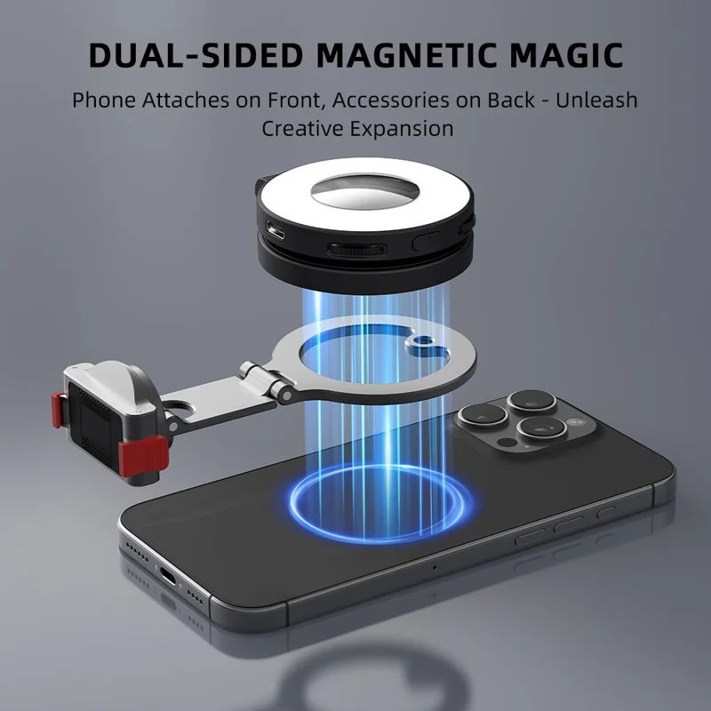 FLYMILE Quick Release Magnetic Mount for DJI Osmo Action 5 Pro / 4 / 3 / Osmo 360 3-Axis Pivot Structure Camera Holder