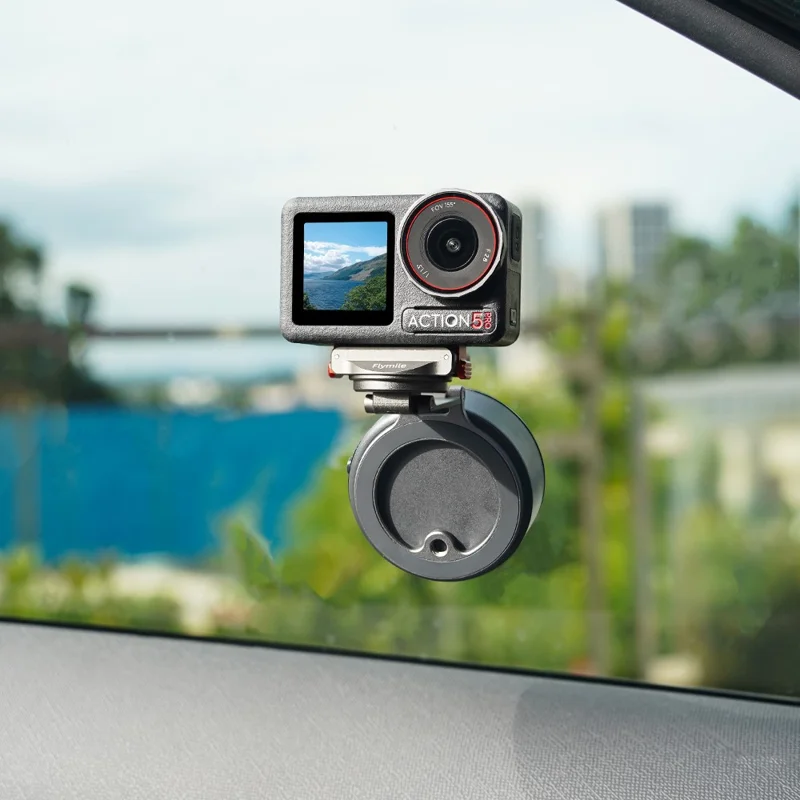 FLYMILE Quick Release Magnetic Mount for DJI Osmo Action 5 Pro / 4 / 3 / Osmo 360 3-Axis Pivot Structure Camera Holder