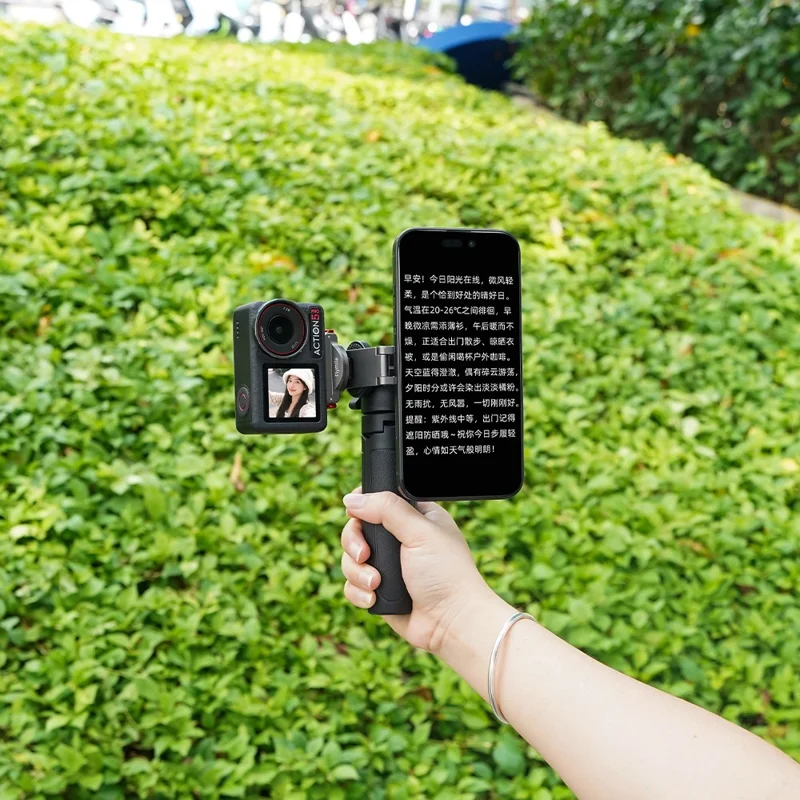 FLYMILE Quick Release Magnetic Mount for DJI Osmo Action 5 Pro / 4 / 3 / Osmo 360 3-Axis Pivot Structure Camera Holder