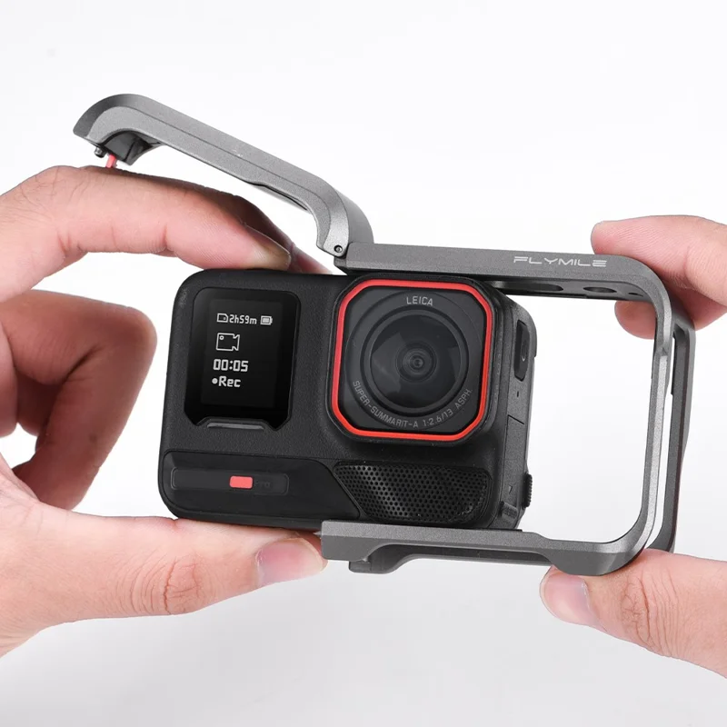FLYMILE Metal Cage for Insta360 Ace Pro 2 / Ace Pro Aluminum Alloy Camera Frame Protective Cover