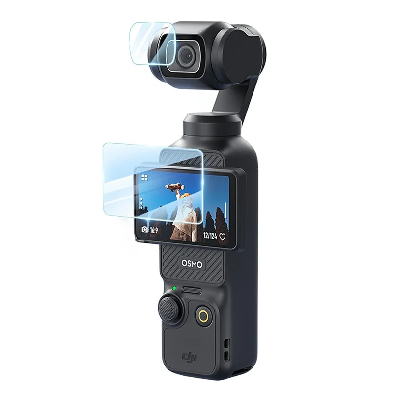 AMAGISN 2Pcs Screen Protector For DJI Pocket 3 Tempered Glass Film HD Protective Film Action Camera Accessory