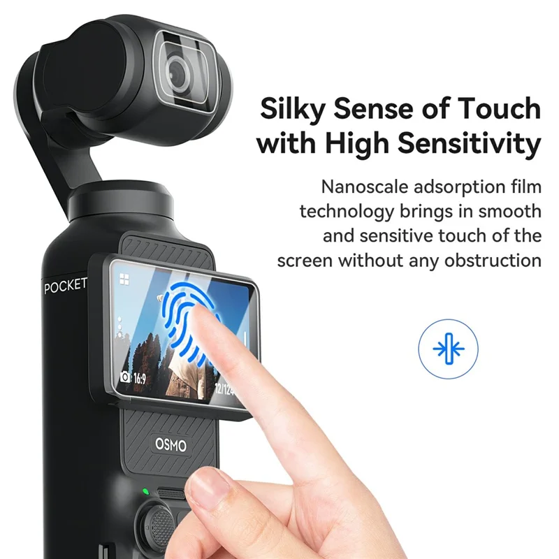 AMAGISN 2Pcs Screen Protector For DJI Pocket 3 Tempered Glass Film HD Protective Film Action Camera Accessory