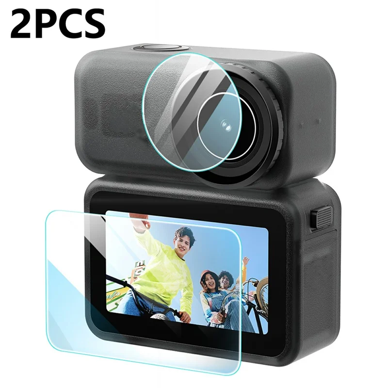 AMAGISN 2Pcs Screen Protector Set for DJI Osmo Nano Tempered Glass HD Protective Film Action Camera Accessories