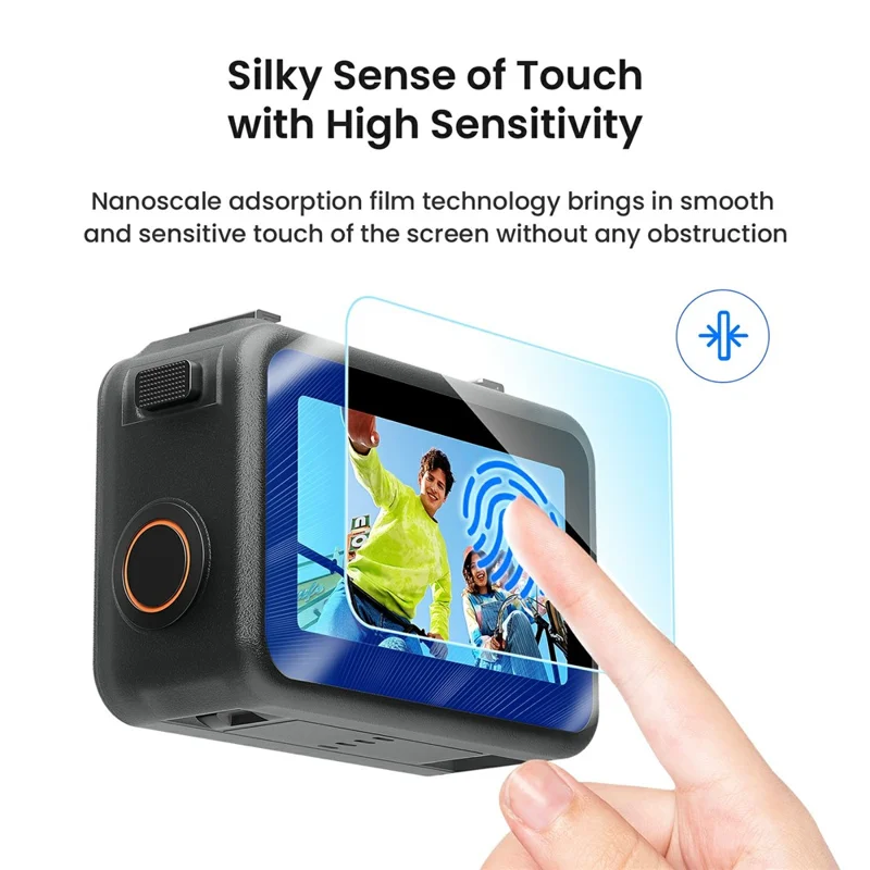 AMAGISN 2Pcs Screen Protector Set for DJI Osmo Nano Tempered Glass HD Protective Film Action Camera Accessories