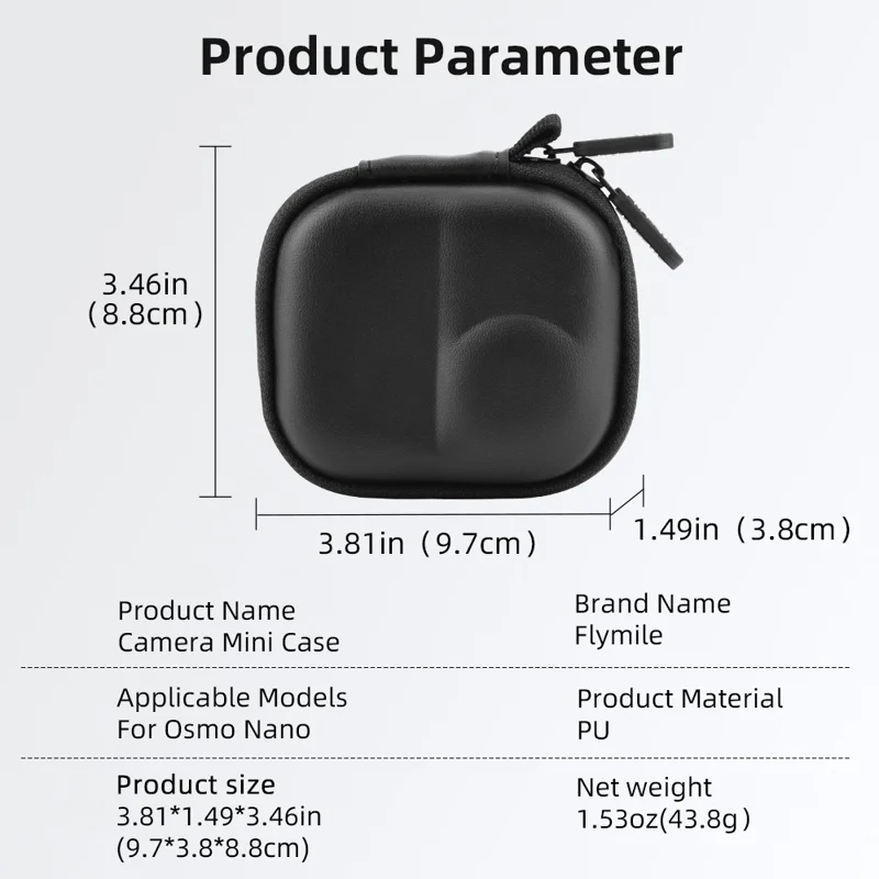 FLYMILE For DJI Osmo Nano Camera Case Shockproof Hard Shell Water-Resistant Portable Storage Bag