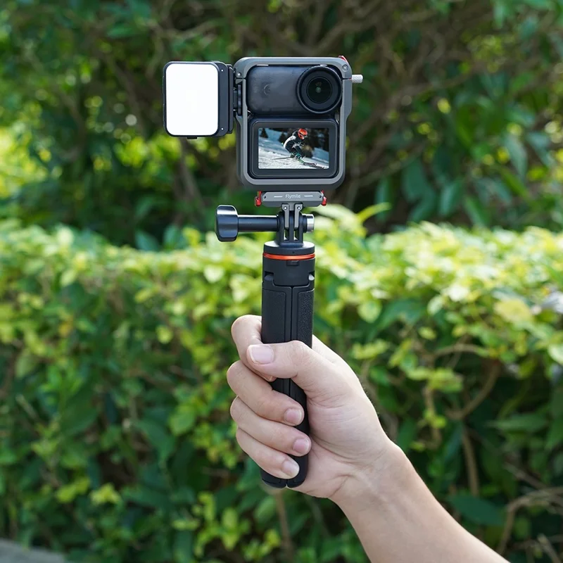 FLYMILE Für DJI Osmo Nano Metall-Käfig Dual-Locking Silikon-Schutzrahmen Magnetischer Schnellverschluss