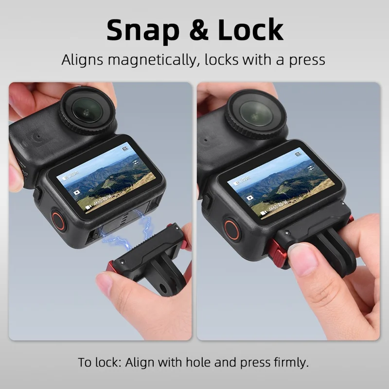 FLYMILE For DJI Osmo Nano Camera Quick Release Magnetic Base Dual Lock System Shock Absorption
