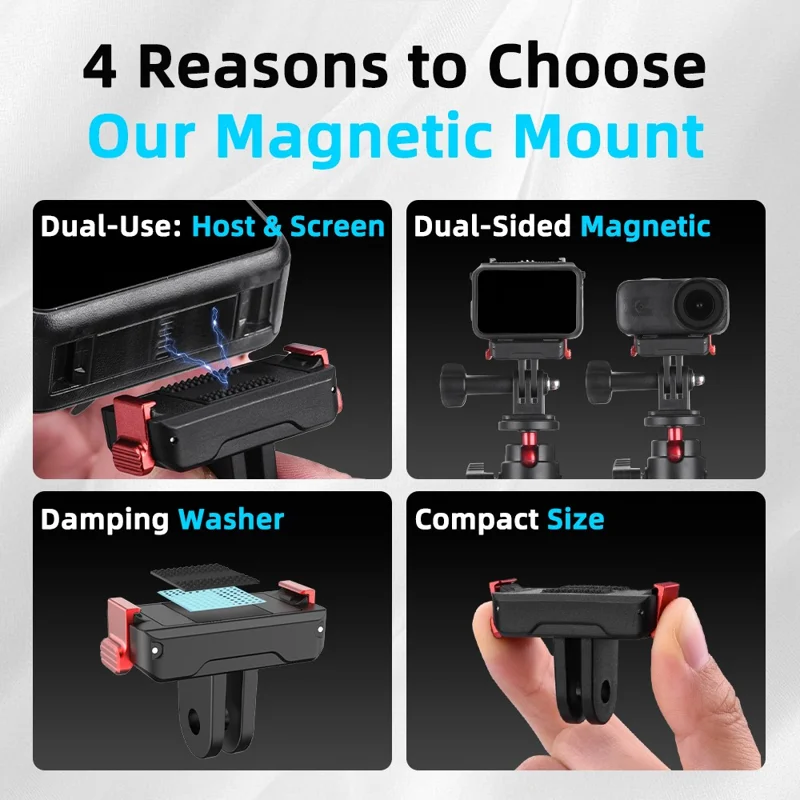 FLYMILE For DJI Osmo Nano Camera Quick Release Magnetic Base Dual Lock System Shock Absorption