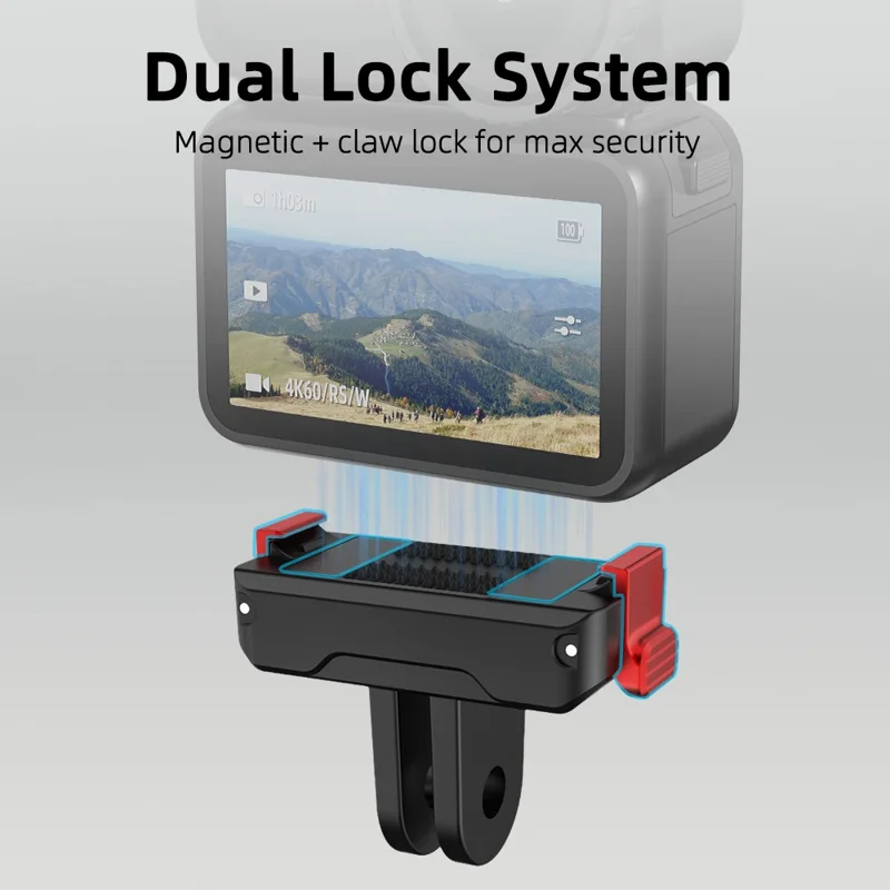 FLYMILE For DJI Osmo Nano Camera Quick Release Magnetic Base Dual Lock System Shock Absorption