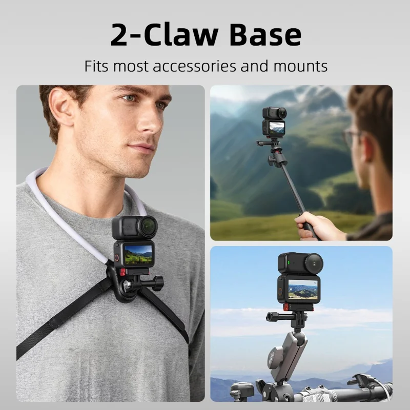 FLYMILE For DJI Osmo Nano Camera Quick Release Magnetic Base Dual Lock System Shock Absorption