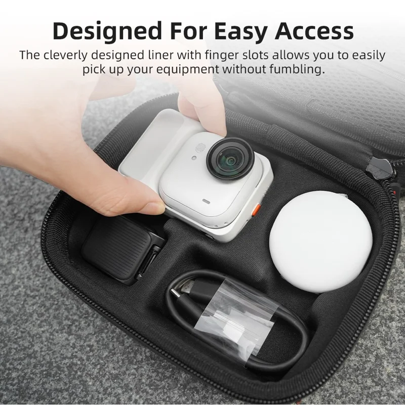 BRDRC för Insta360 Go Ultra Standard Edition förvaringslåda Skyddsväska med stötvågar Avdelningar