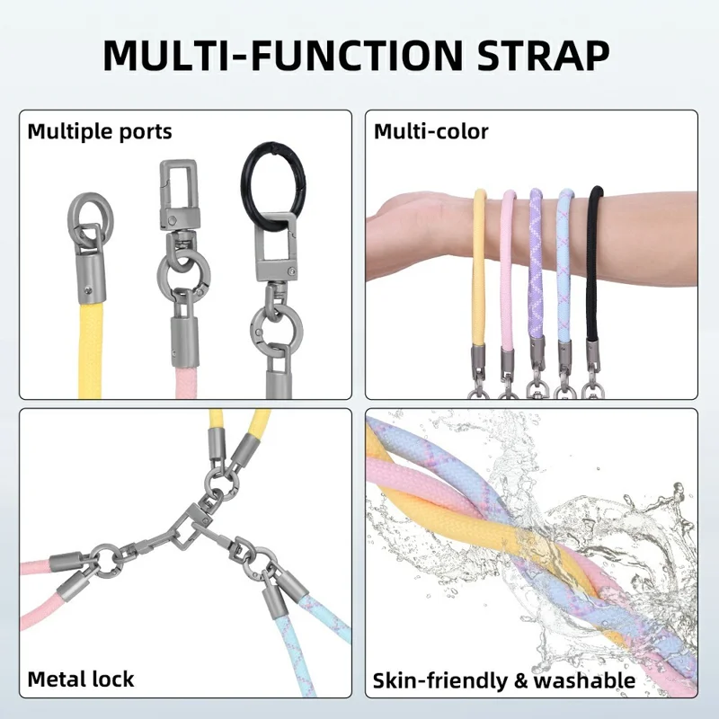 FLYMILE pour Caméra d'Action Sangle de Poignet Ajustable Universelle en Polyester Respirante et Sécurisée - Noir