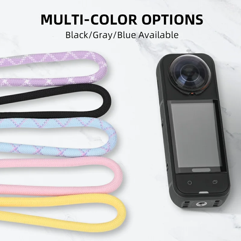 FLYMILE pour Caméra d'Action Sangle de Poignet Ajustable Universelle en Polyester Respirante et Sécurisée - Noir