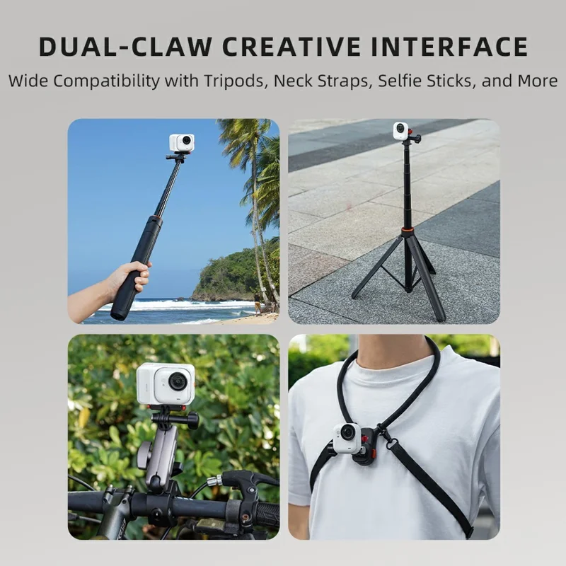 FLYMILE dla Insta360 Go Ultra Magnetyczny Adapter Montażowy Złącze Szybkiego Montażu Przenośne Akcesoria z Metalową Przysawką - Czarny