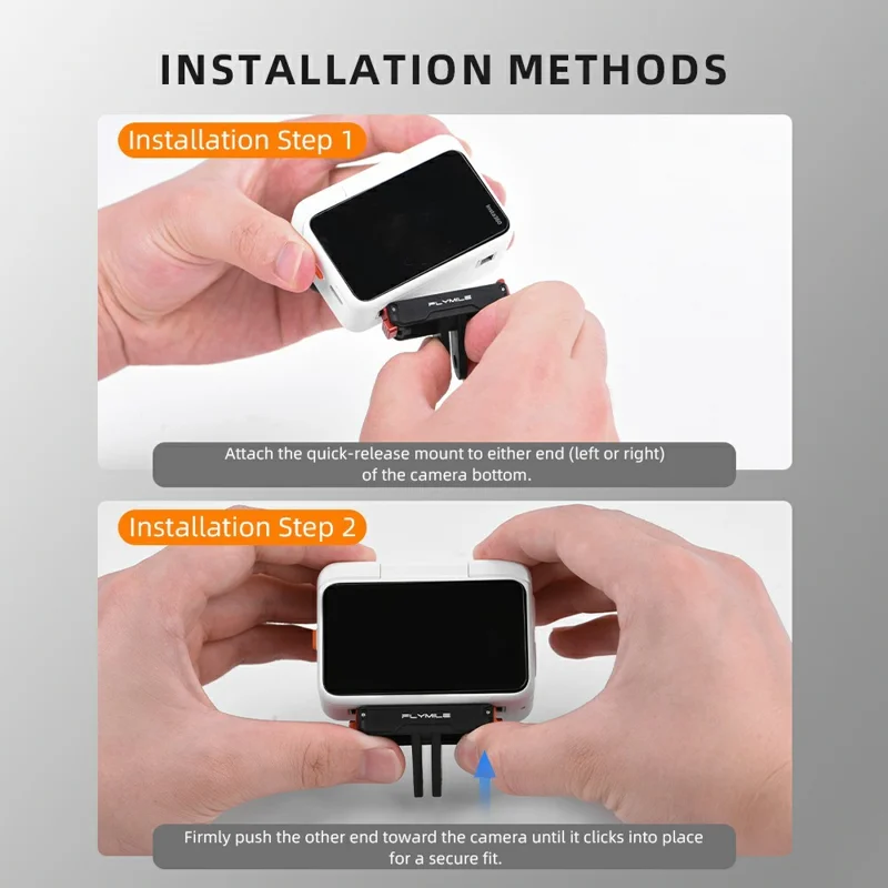 FLYMILE dla Insta360 Go Ultra Magnetyczny Adapter Montażowy Złącze Szybkiego Montażu Przenośne Akcesoria z Metalową Przysawką - Czarny