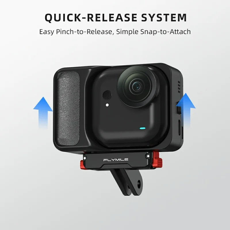 FLYMILE dla Insta360 Go Ultra Magnetyczny Adapter Montażowy Złącze Szybkiego Montażu Przenośne Akcesoria z Metalową Przysawką - Czarny