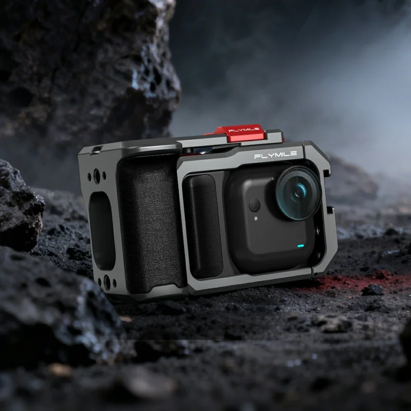 FLYMILE For Insta360 Go Ultra Street Photography Handle Set Camera Ergonomic Grip with Cold Shoe Mount