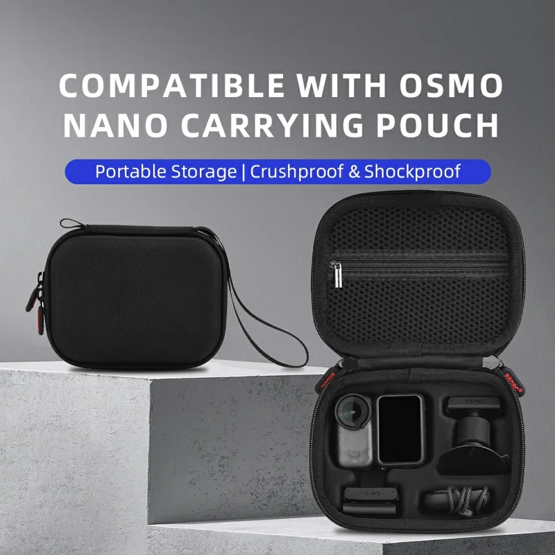 BRDRC For DJI Osmo Nano Camera Carrying Bag Shock Absorbing Nylon Portable Storage Case