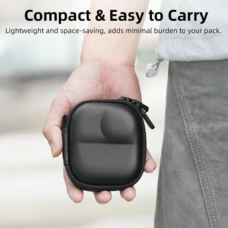 FLYMILE For DJI Osmo Nano Camera Cage-Compatible Shockproof Carry Case PU Leather Portable Storage Bag