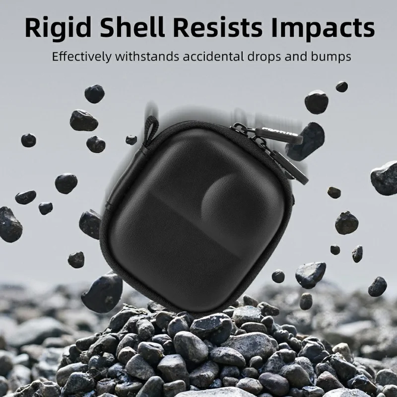 FLYMILE For DJI Osmo Nano Camera Cage-Compatible Shockproof Carry Case PU Leather Portable Storage Bag