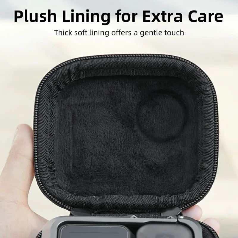 FLYMILE For DJI Osmo Nano Camera Cage-Compatible Shockproof Carry Case PU Leather Portable Storage Bag