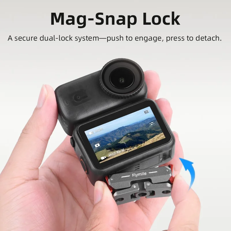 FLYMILE för DJI Osmo Nano Magnetisk Snabbkopplingskamera väska Chockabsorberande Kamerabur Vattenresistent - Svart