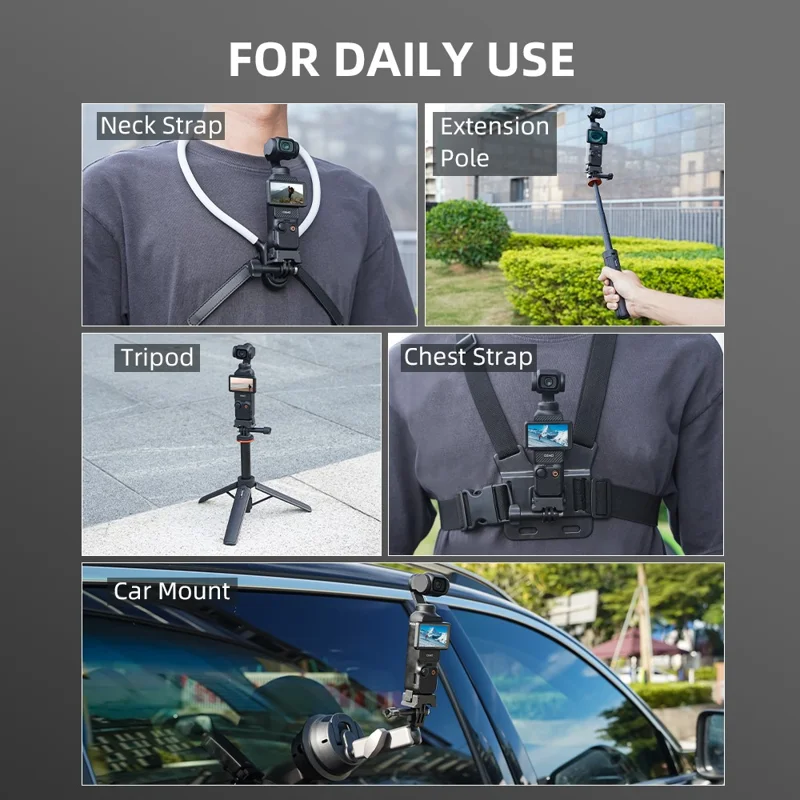 FLYMILE Per DJI OSMO POCKET 3 Base di ricarica magnetica Rilascio rapido Resistente ai graffi - Nero