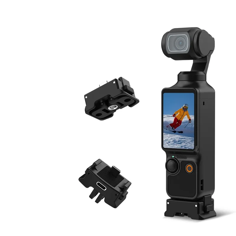 FLYMILE Per DJI OSMO POCKET 3 Base di ricarica magnetica Rilascio rapido Resistente ai graffi - Nero