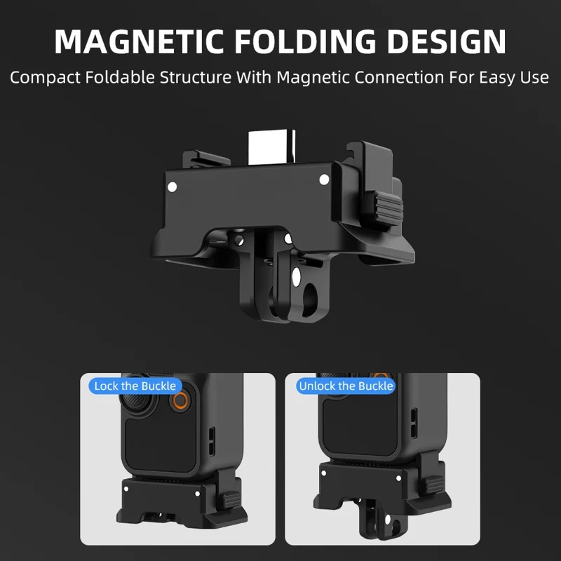 FLYMILE Per DJI OSMO POCKET 3 Base di ricarica magnetica Rilascio rapido Resistente ai graffi - Nero