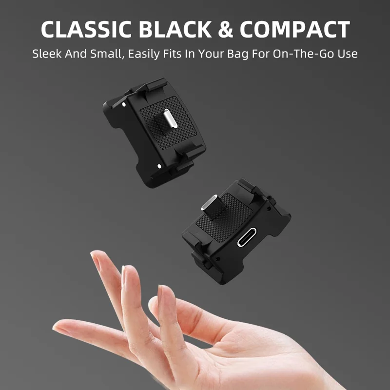 FLYMILE Per DJI OSMO POCKET 3 Base di ricarica magnetica Rilascio rapido Resistente ai graffi - Nero