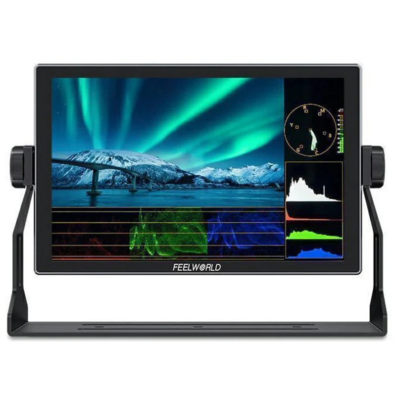 FEELWORLD S10 För kamera 10,1 tum 1200nit Hög ljusstyrka 12G SDI HD 2.0 Touch Monitor HDR 3D LUT Vågform