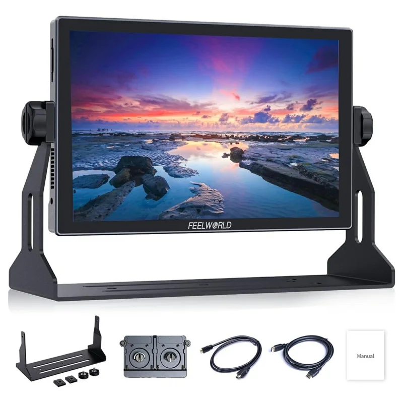 FEELWORLD S10 För kamera 10,1 tum 1200nit Hög ljusstyrka 12G SDI HD 2.0 Touch Monitor HDR 3D LUT Vågform