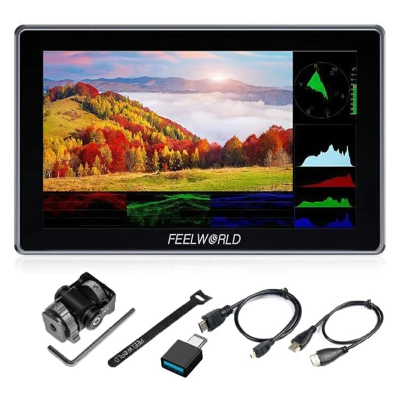 FEELWORLD H5 5,5 cala 1200 nit Monitor z Wysoką Jasnością 12G SDI HD 2.0 Dotykowy Monitor Placowy do Kamery